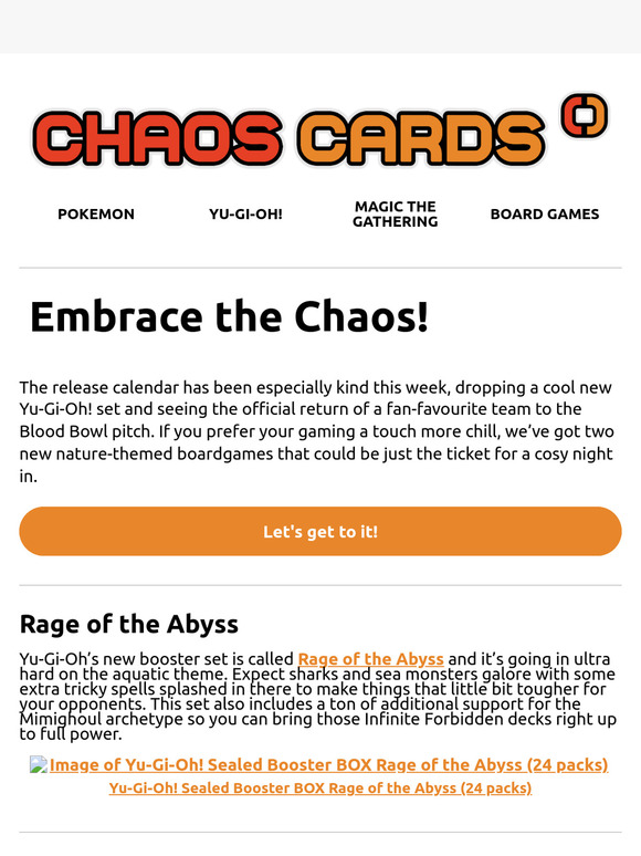Embrace the Chaos