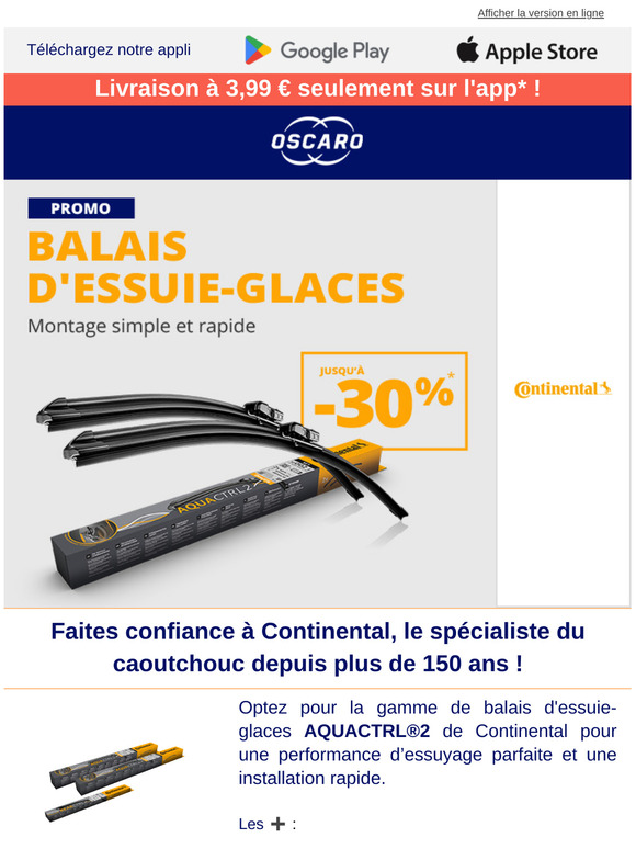 💸  Jusqu'à -30 % sur le balais Continental