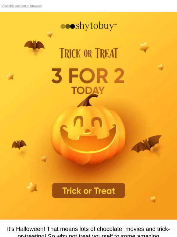 ... trick or treat?