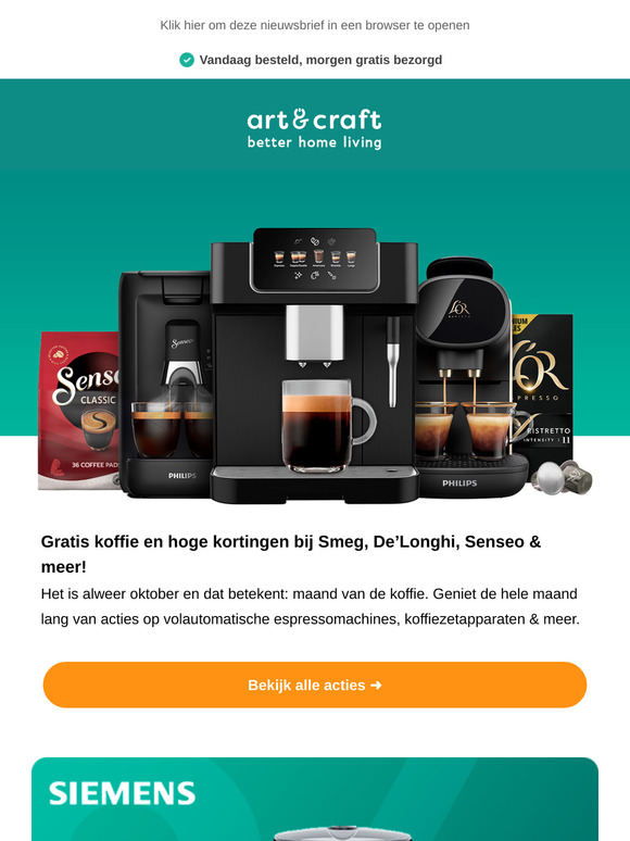 Gratis koffie en hoge kortingen! 🔥