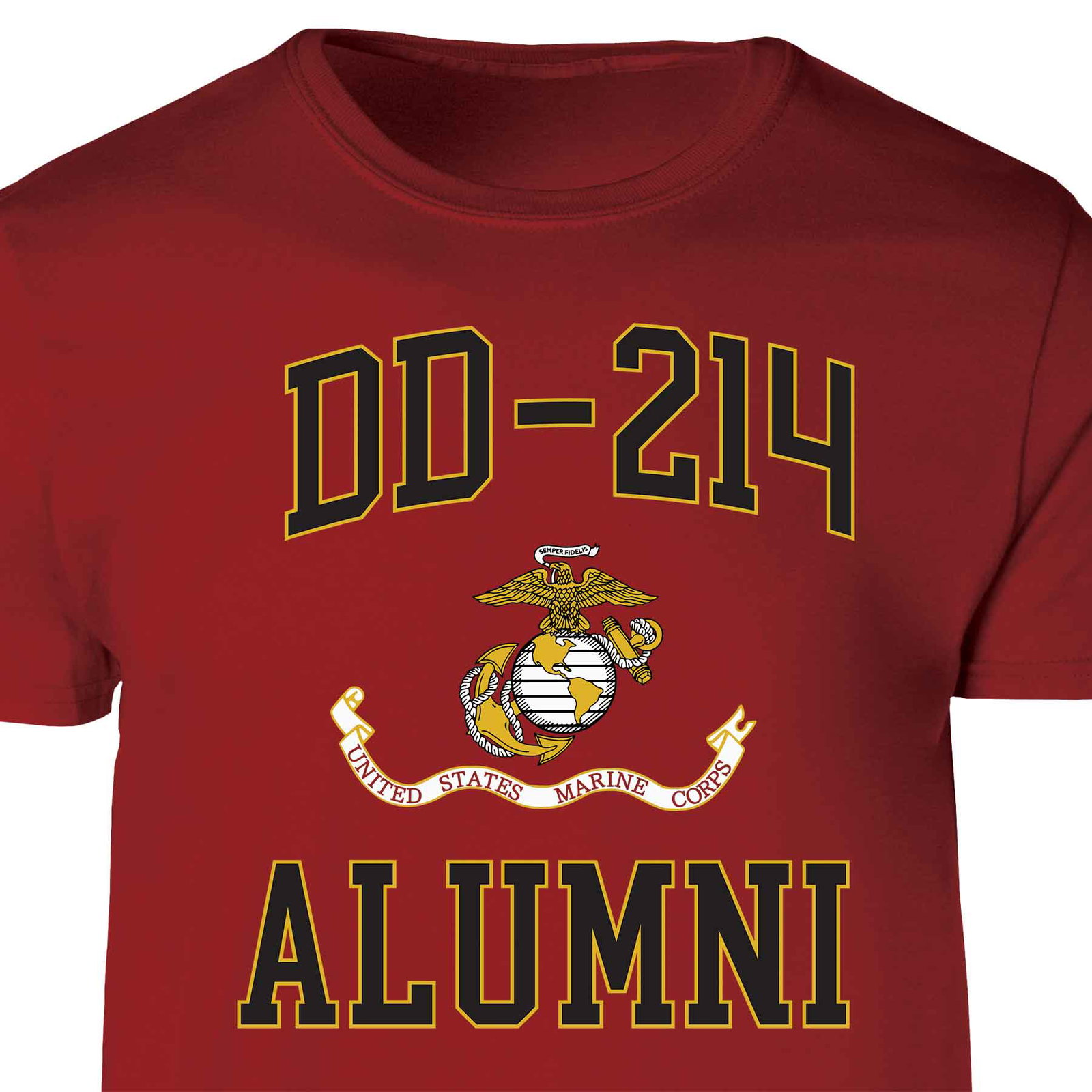 Image of USMC DD-214 Alumni T-shirt, Garnet