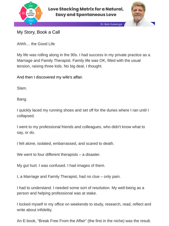 My Story, Book a Call