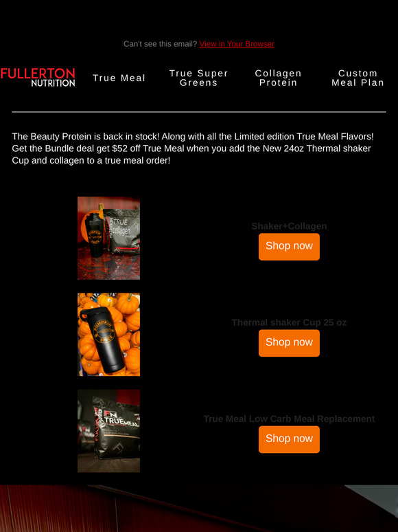 Fullerton True Collagen Back in stock