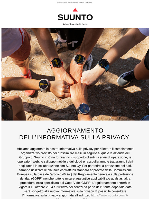 Aggiornamento dell’Informativa sulla privacy