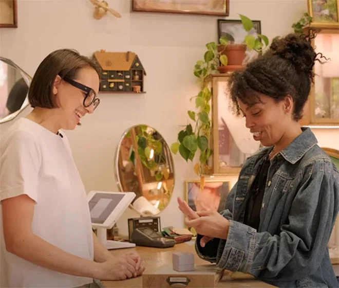 Emma and Susie admiring the finished ring