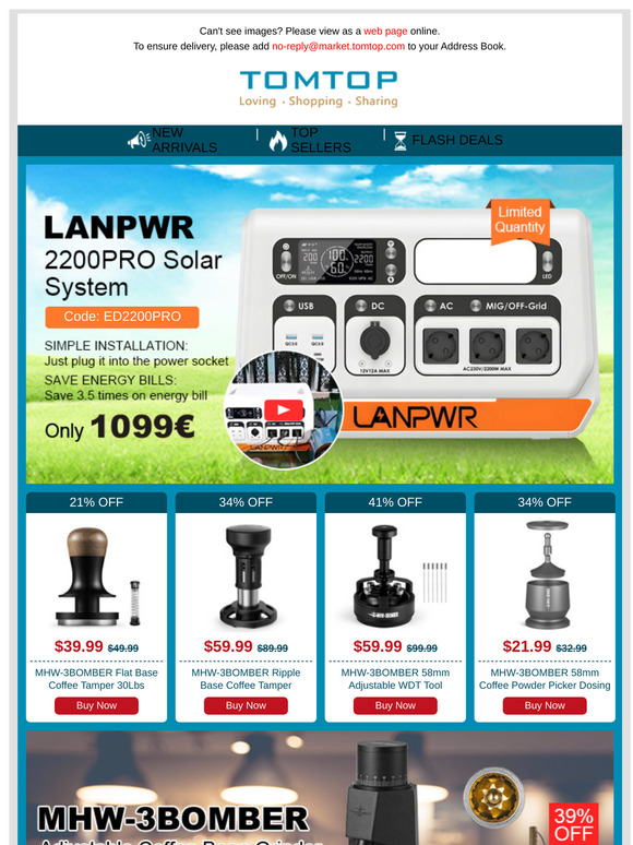 Use solar power self-sufficiently, never sit in the dark! LANPWR 2200PRO Solar System in stock with Coupon!