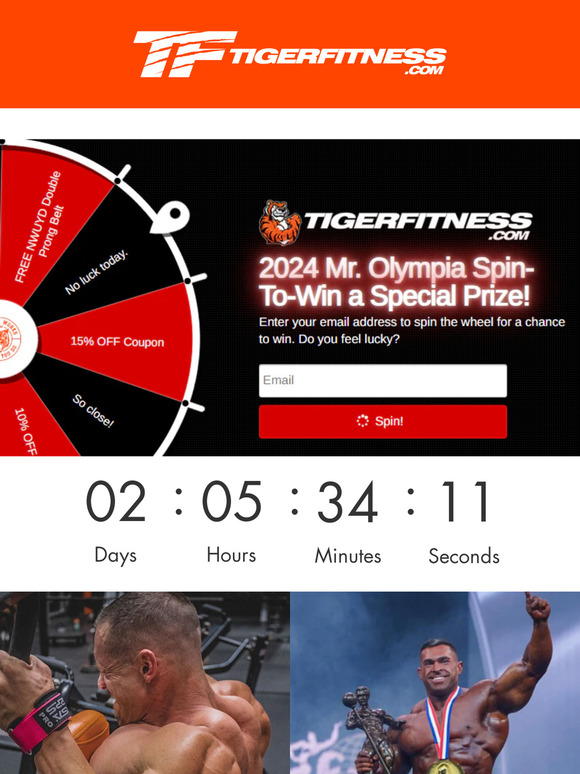 2024 Olympia Spin-To-Win 72 Hour Sale!