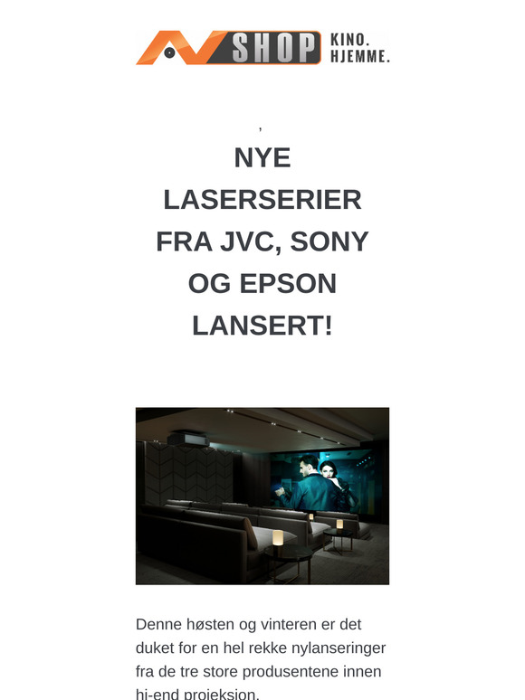 NY LASERSERIE FRA JVC, SONY OG EPSON
