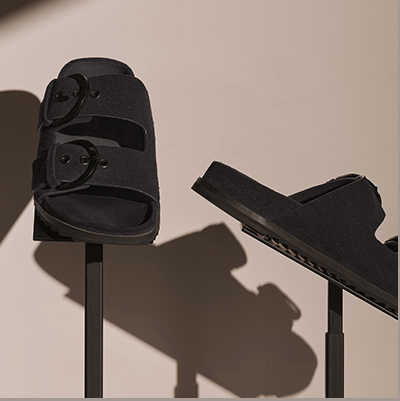 Women's Suede Buckle Slide