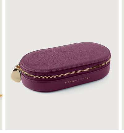 Leather Oval Jewellery Box | Monica Vinader