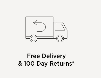 Free delivery and 100 day returns