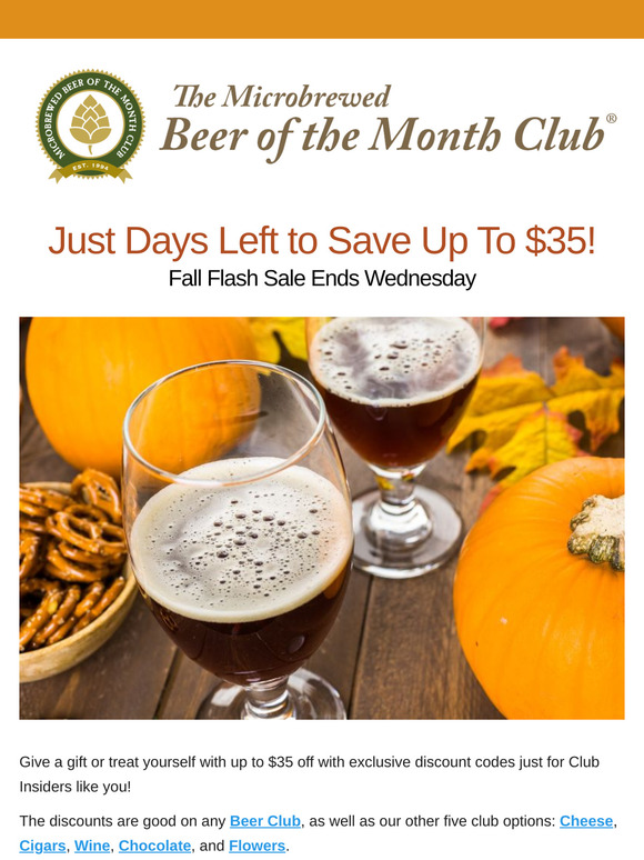 🍺 Fall Flash Sale: Limited Time Savings on All Clubs