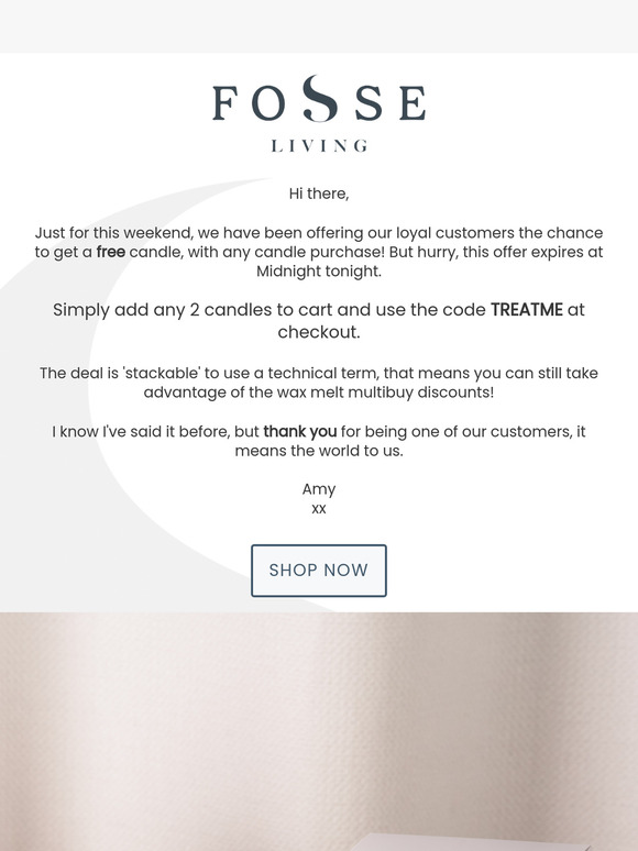 Buy 1 Get 1 Free on Candles Ends at Midnight!