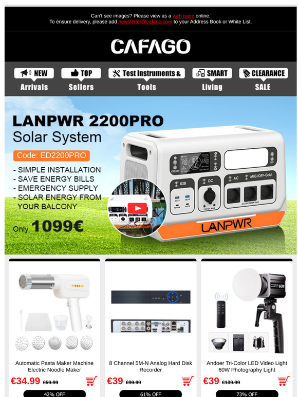 Big Price Drop at LANPWR Solar System, HiBREW Coffee Machines and Atomstack Laser Engravers!