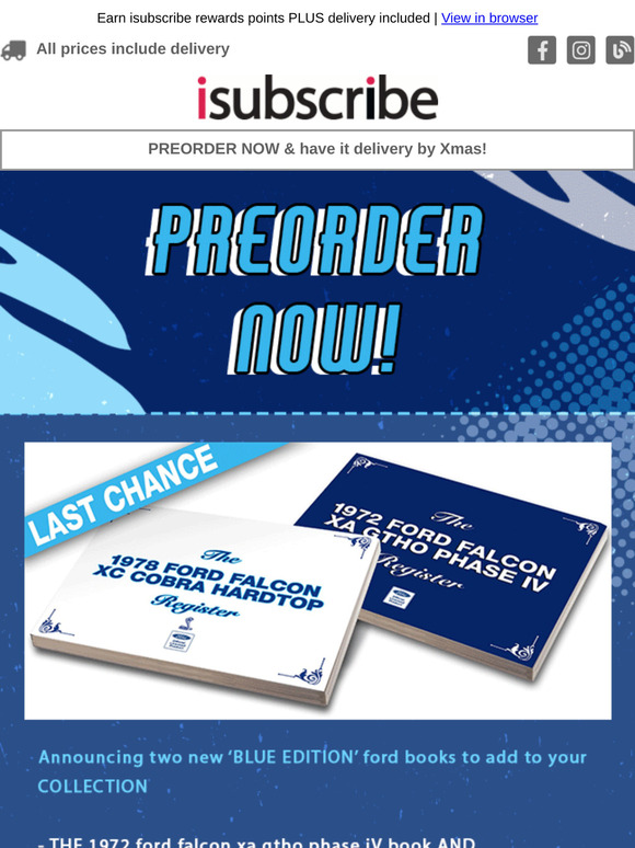 PREORDER NOW! Two New Limited 'Blue Edition' Ford Books – Just in Time for Xmas!