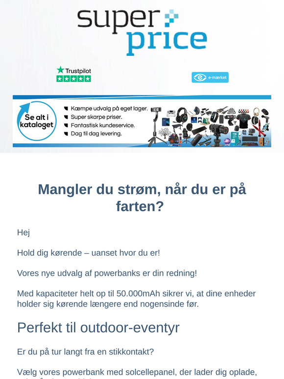 Hold strøm på farten – nye powerbanks helt op til 50.000mAh! 🔌💪