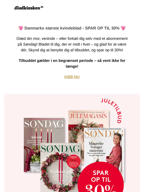 ⚡️  SØNDAG - SPAR op til 30% ⚡️
