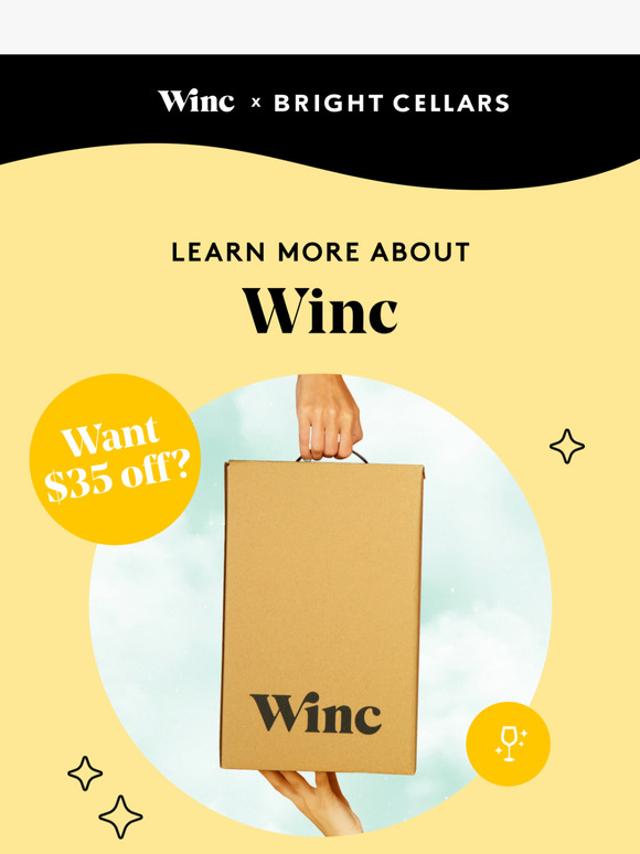 Get $35 off Winc wines!