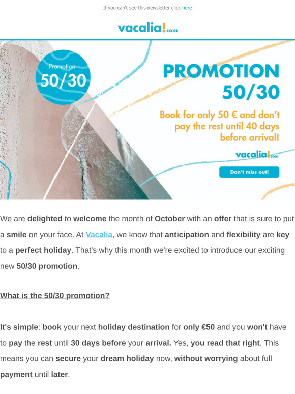 Book for only 50 € and don't pay the rest until 30 days before check-in! 🤩