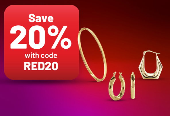 Save 20% on selected Jewellery with code RED20