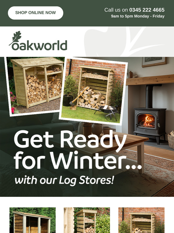 Get Ready for Winter with our Log Stores!