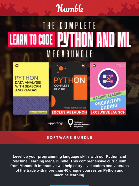 Humble Bundle: Curious about coding? Get our Python and Machine ...