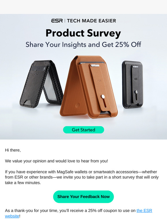 Share Your Insights and Get 25% Off | ESR