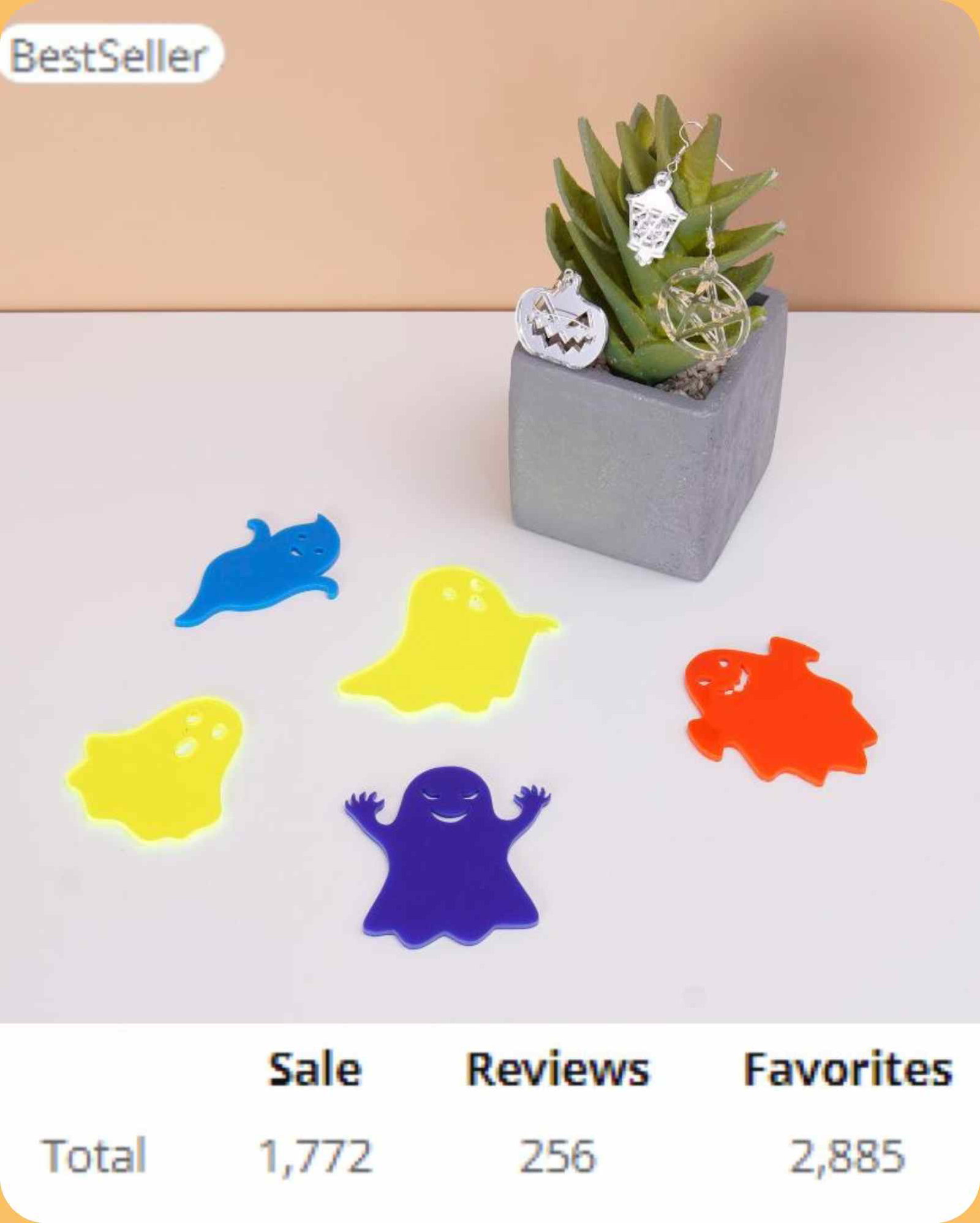 Ghost Acrylic Earrings