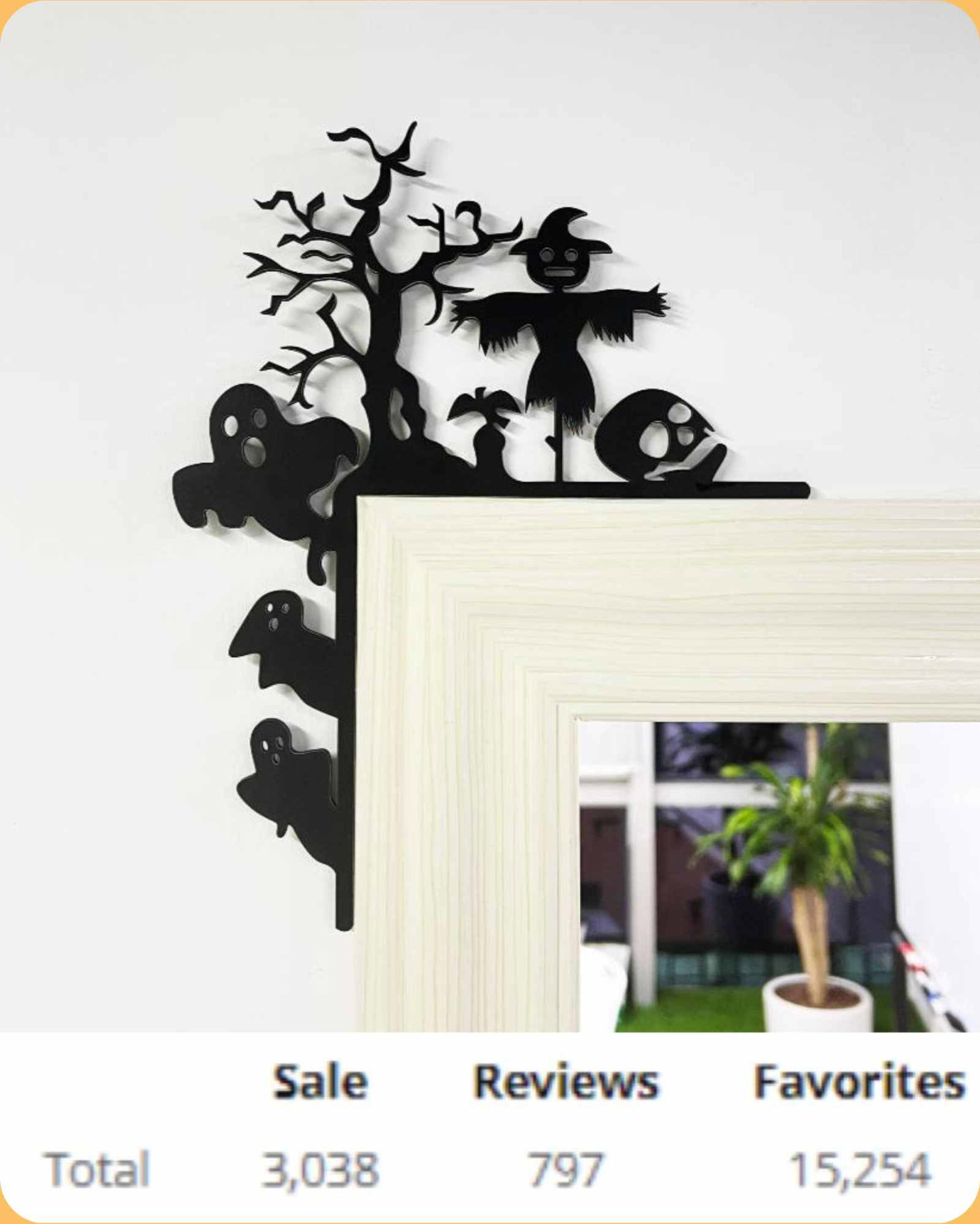 Ghost Door Corner Decor