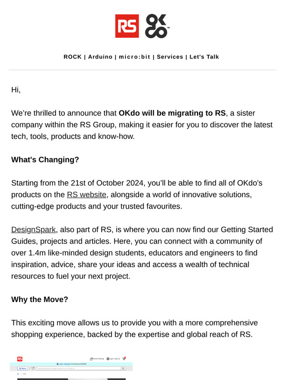 Big News: OKdo is Moving to RS!
