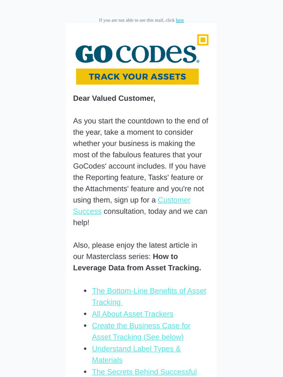 GoCodes October Newsletter