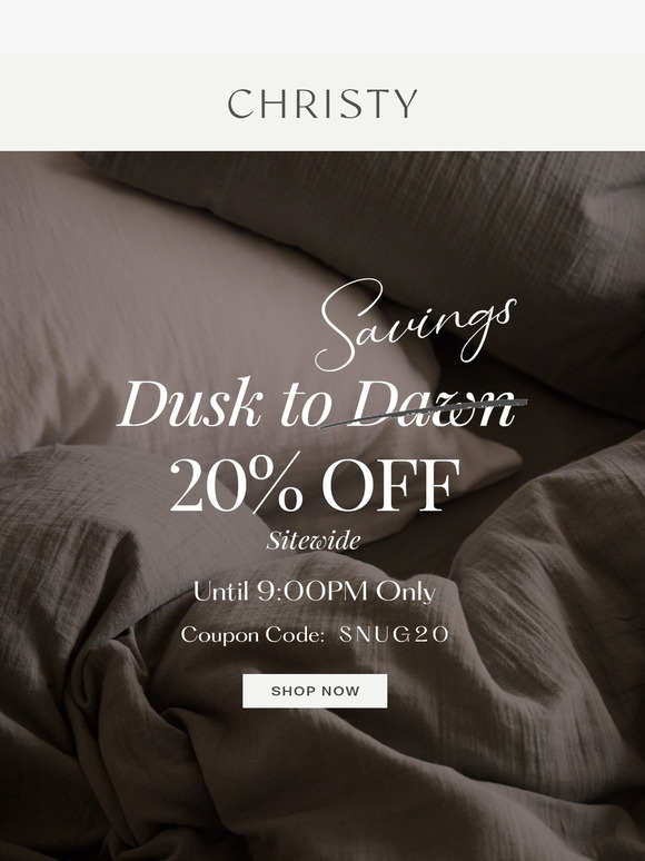 SITEWIDE SALE: 20% Off Everything For 3 Hours