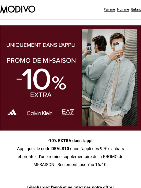 -10% EXTRA dans l'appli