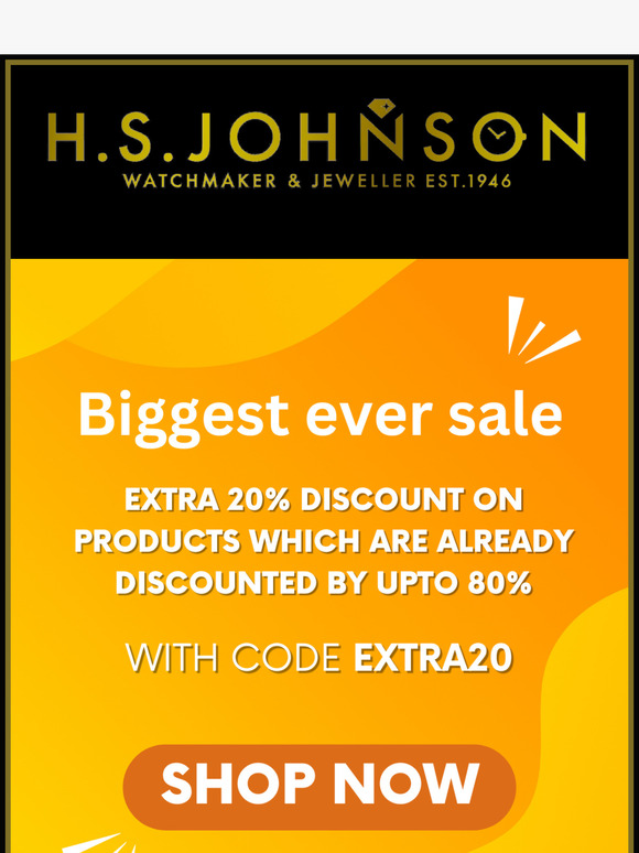 Get Extra 20% off on already massively discounted SALE Items!