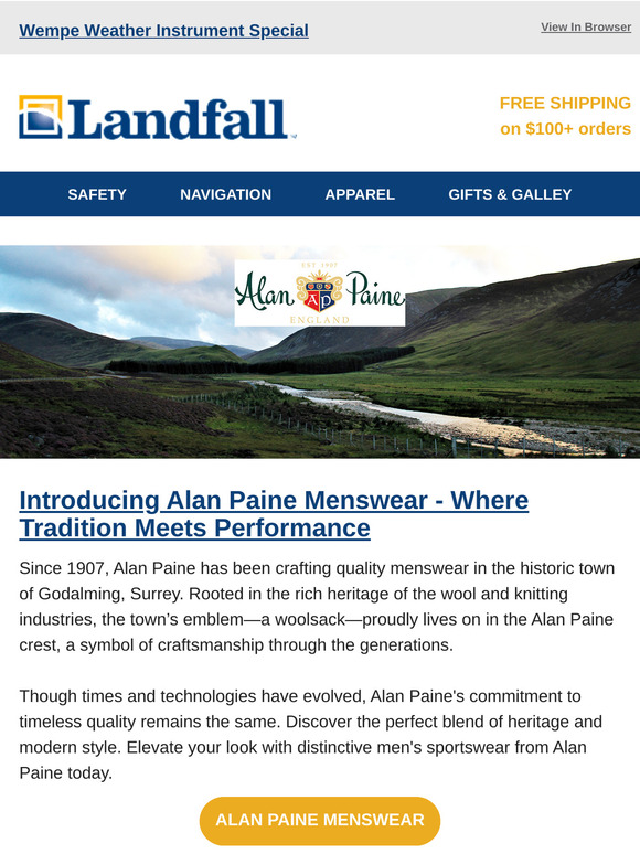 Introducing Alan Paine Menswear - Be distinctive @ Landfall
