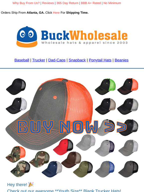 "Get your kids the coolest look with our new Youth Trucker Hats!"