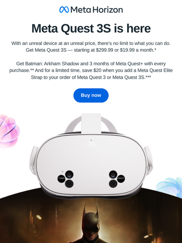 Meta Quest 3S is here! Order today.