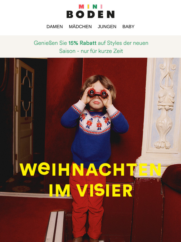 Der erste Blick auf Weihnachten