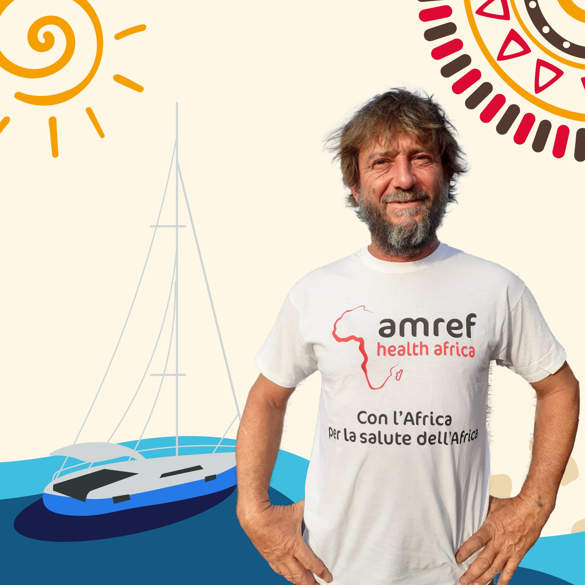 Giovanni Soldini, navigatore e testimonial di Amref