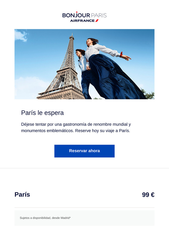 ¡París es su próximo destino a partir de 99€!
