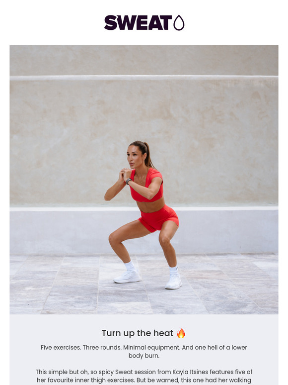 Your free Inner Thigh Burner from Kayla Itsines