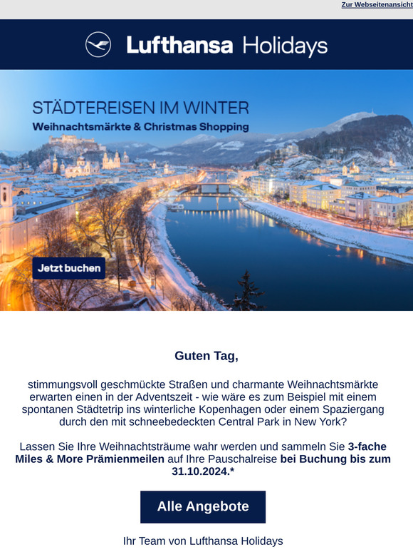 Die schönsten Städtereisen im Advent
