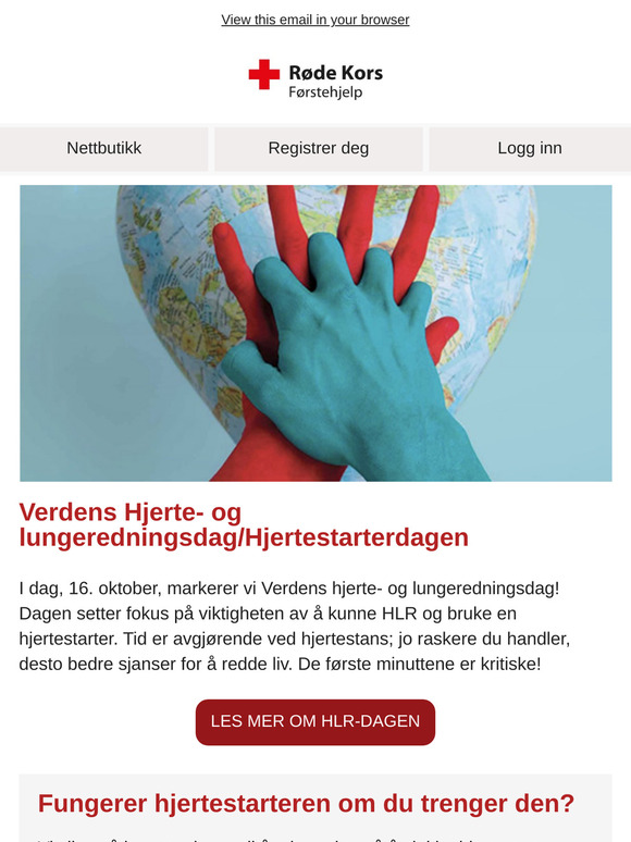 I dag markerer vi Verdens hjerte- og lungeredningsdag ⛑️❤️