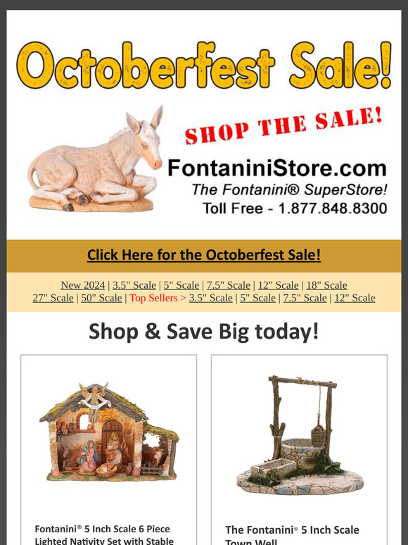 Fontanini Big Octoberfest Sale Great Idea's