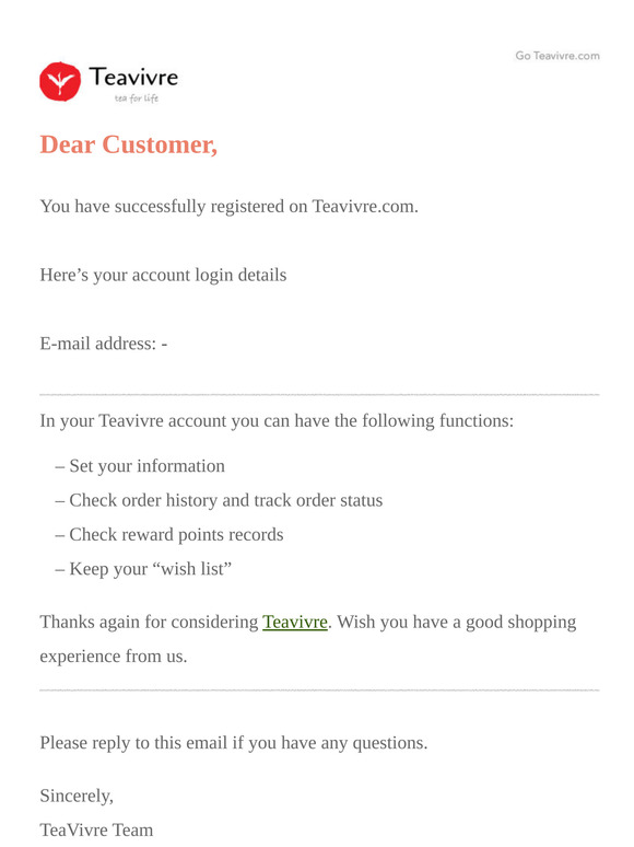 Welcome to Teavivre.com!
