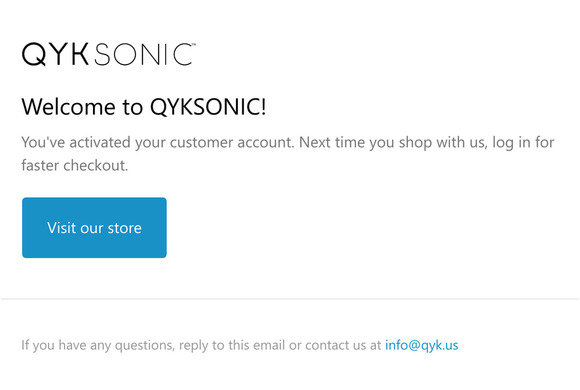 Customer account confirmation