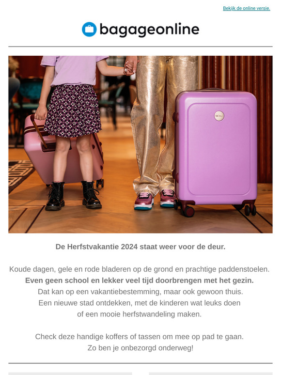 De herfstvakantie staat voor de deur!