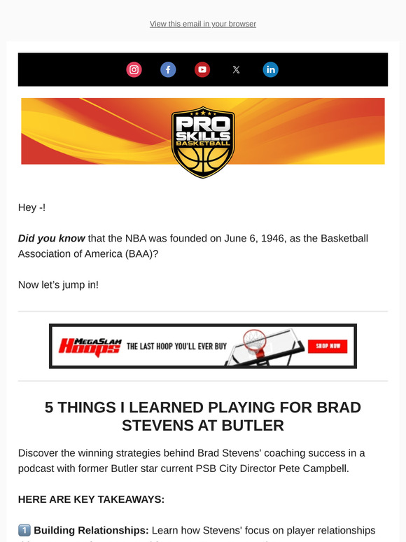 Learn from Brad Stevens at Butler