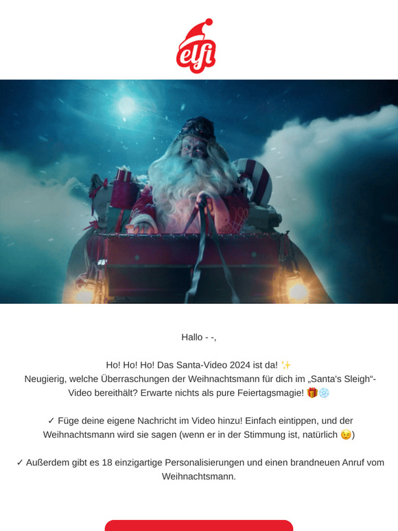 🎅🏼 Elfi's neues Video für 2024 ist da! 👉 Schau es dir jetzt an