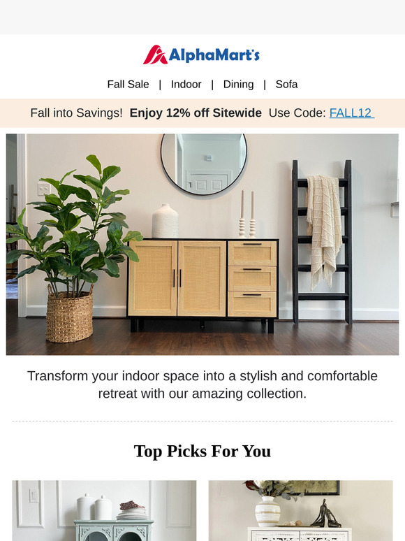 ✨Upgrade Your Home with 12% Off Indoor Essentials！